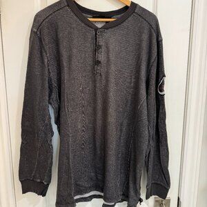 VINTAGE HARLEY DAVIDSON THERMAL HENLEY 2XL